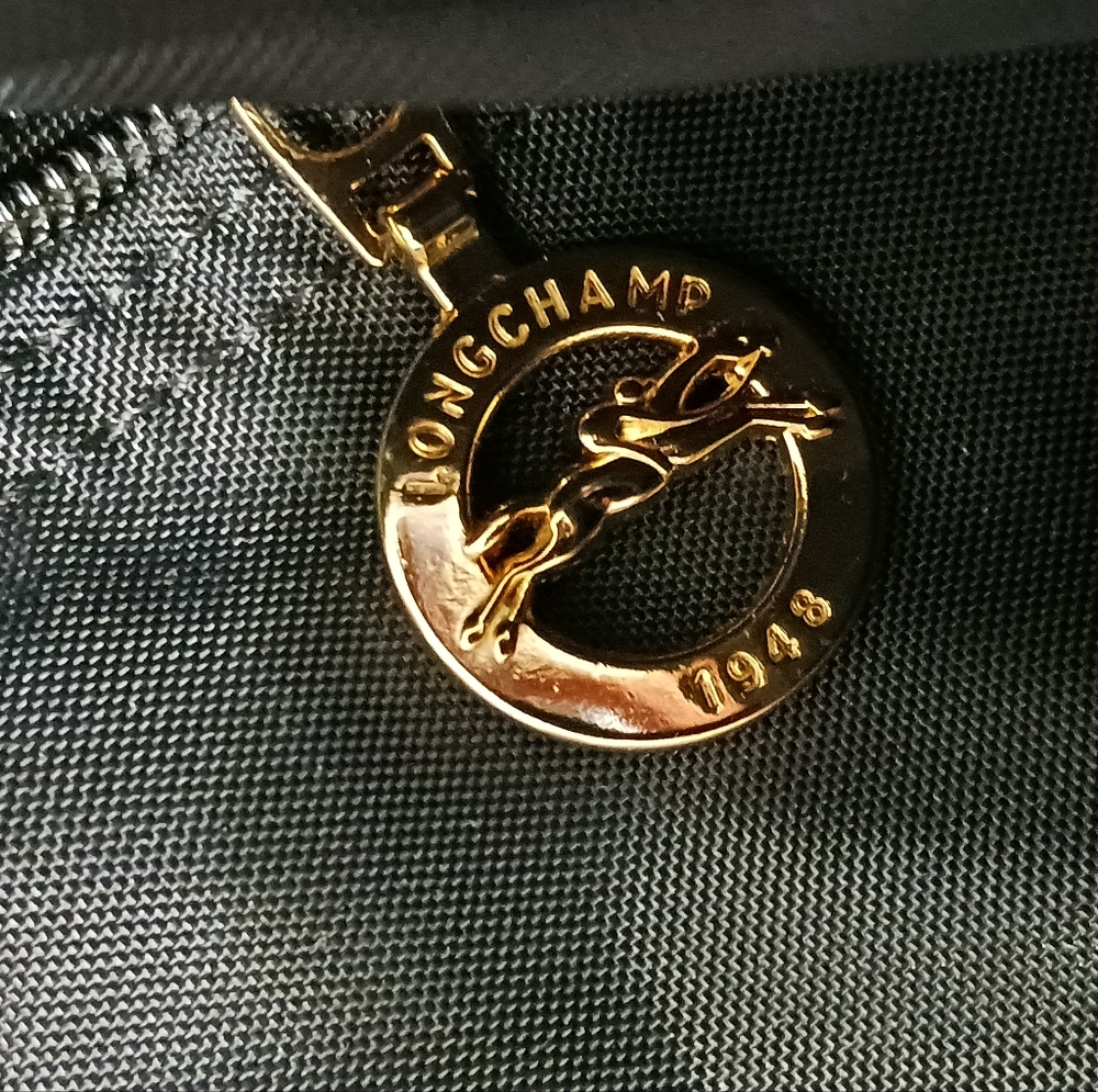 Longchamp Brown and Black Foldable Tote Bag - Picture 3 of 12